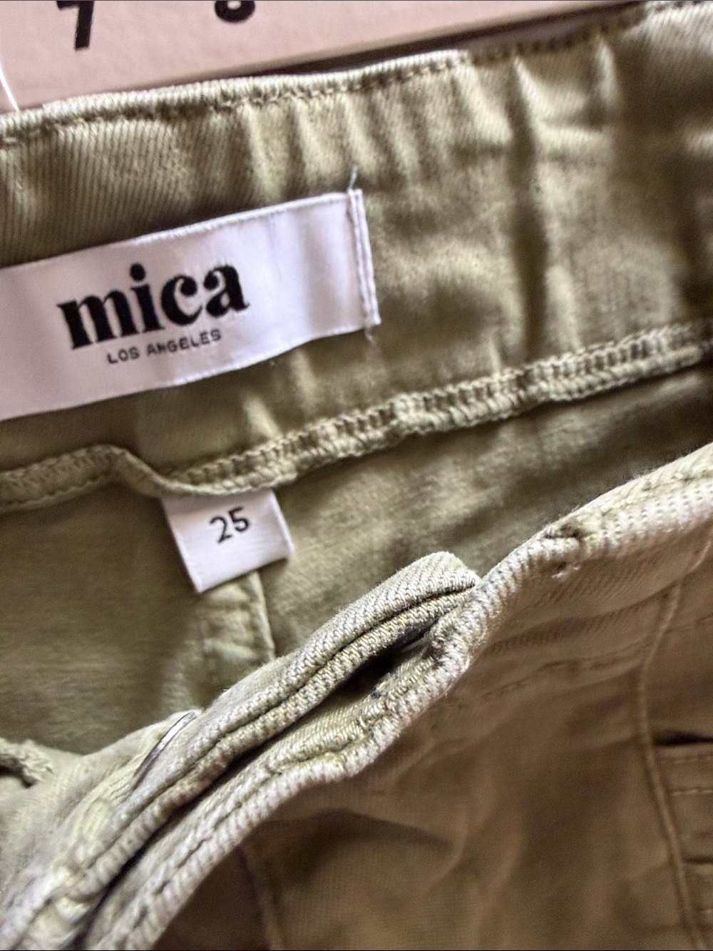 Mica High-Rise Olive Wide-Leg Jeans - Picture 4 of 6